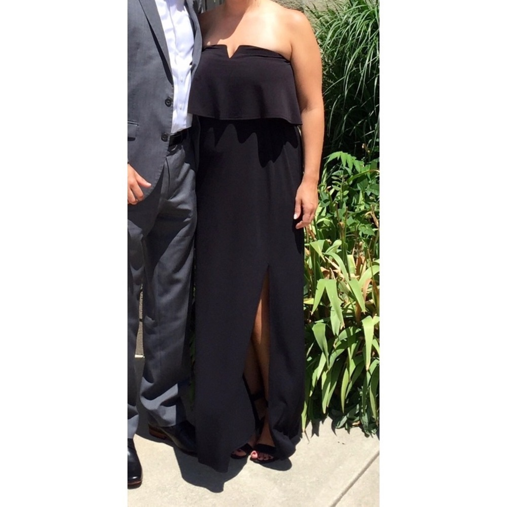 Express Ruffle Maxi Dress - M - Black
